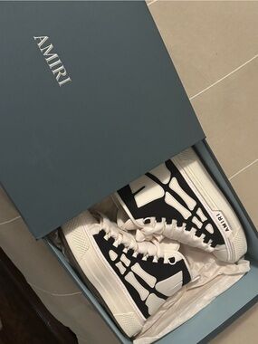 AMIRI White Leather High-Top Sneaker